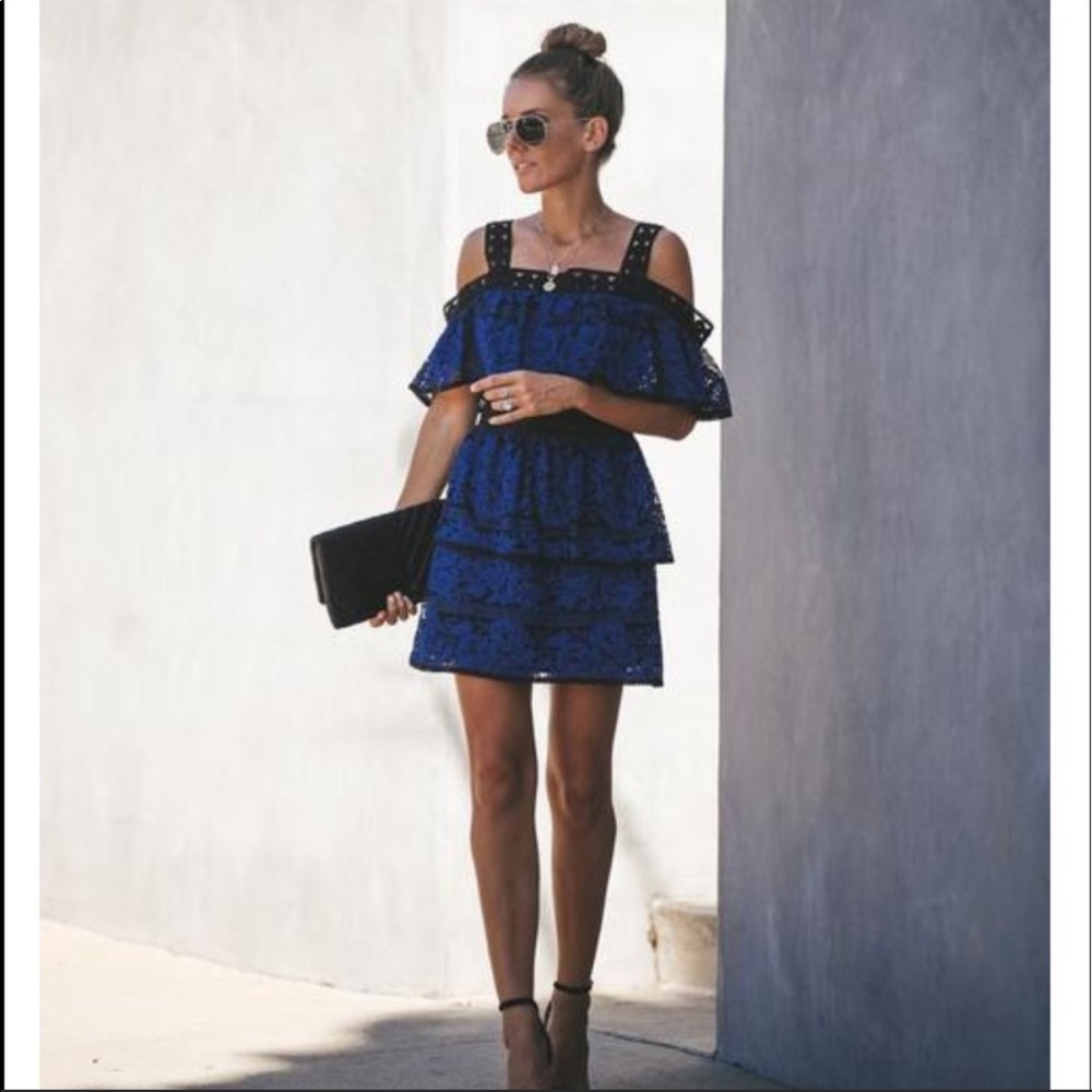Vici Renegade Crochet Lace Tiered Dress